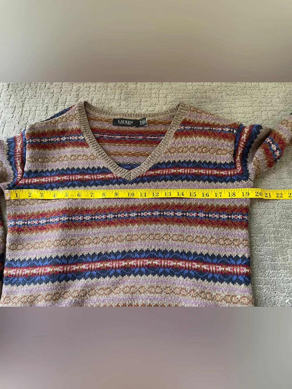 Beautiful Lauren Ralph Lauren Intarsia Sweater, natural materials